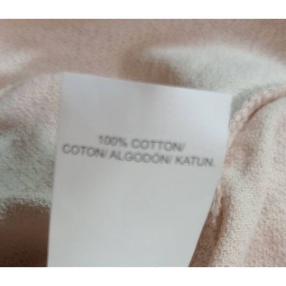 Lucky Brand Shirt Ladies Large Ivory Long Sleeve Light Weight Ruffle Raw‎ Neck - Picture 7 of 8